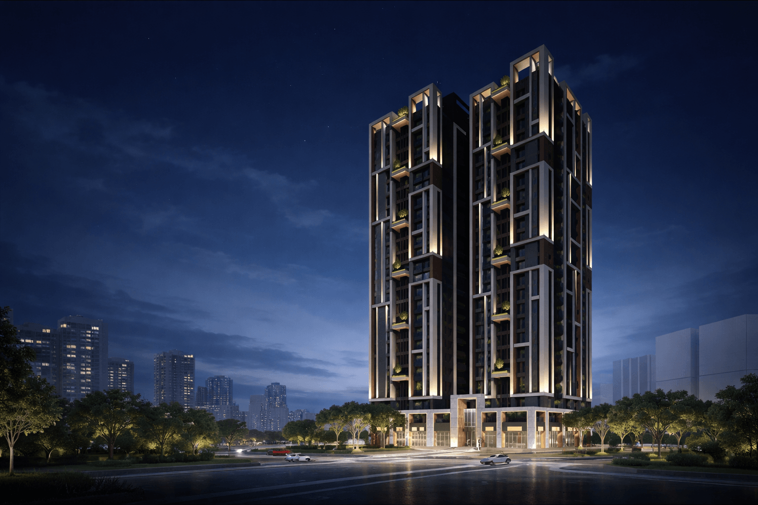 遠雄合雅板橋大樓夜景